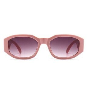 Pink Sunglasses Fashion Design Retro Gold Accents UV400 Luxury Style New